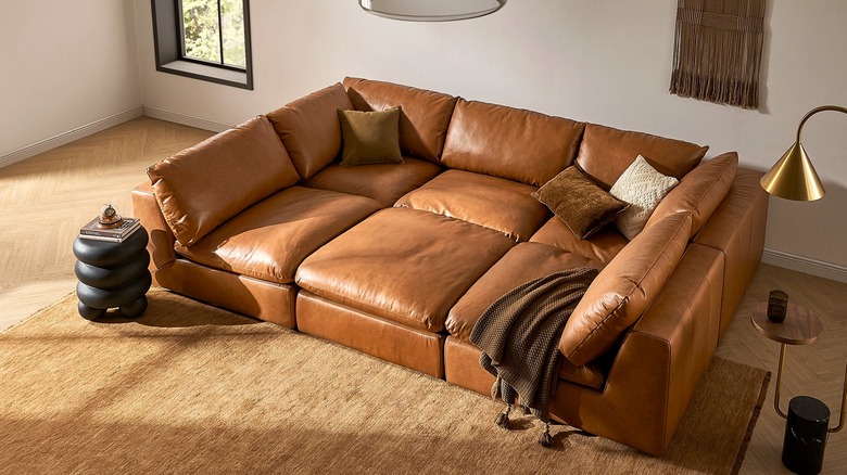 pit sectional sofa in living room