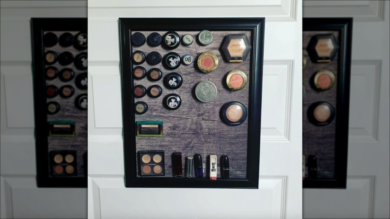 makeup on magnetic board with frame