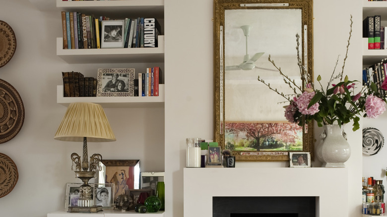 living room filled with various decor pieces