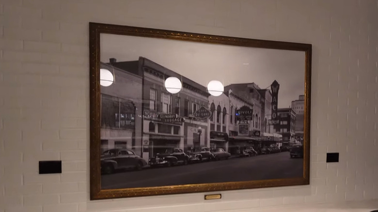 Large vintage framed photograph of Waco, Texas