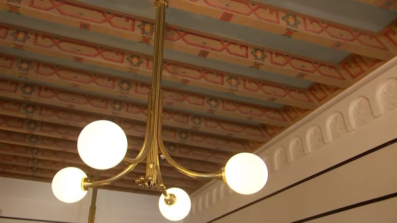 Original coral Moorish ceiling mural in Hotel 1928