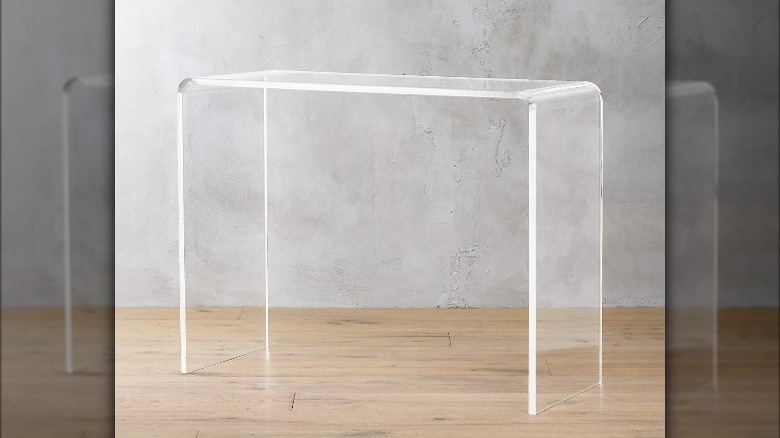 Acrylic waterfall console table