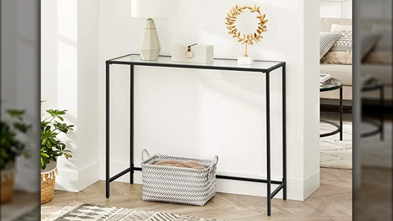 Black modern console table