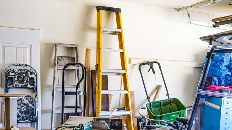 Ladders in garage