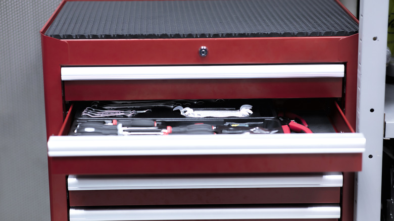 Tool chest in garage