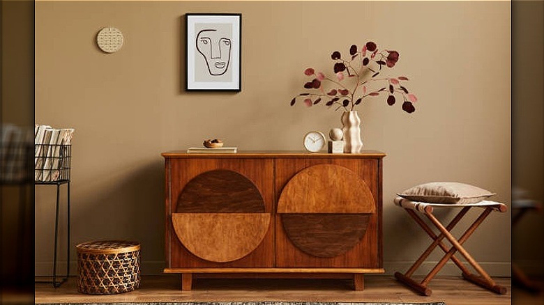 Brown vintage credenza 