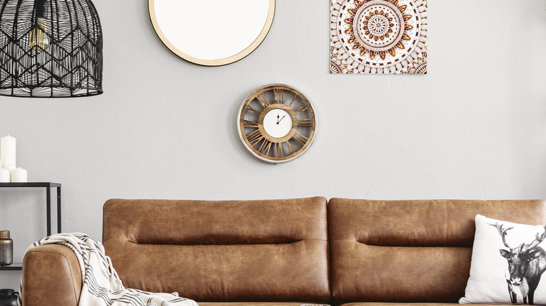 wood clock on a wall