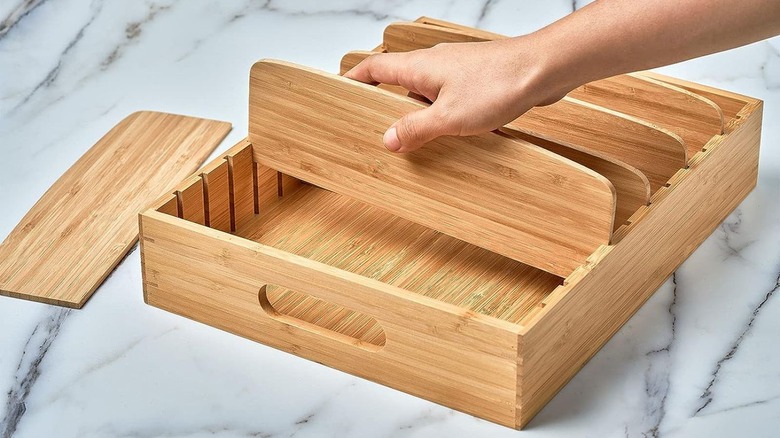 Bamboo drawer organiser