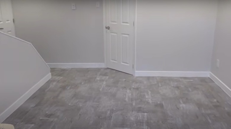 gray basement