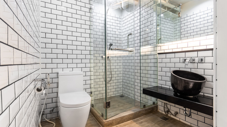 Subway tile bathroom