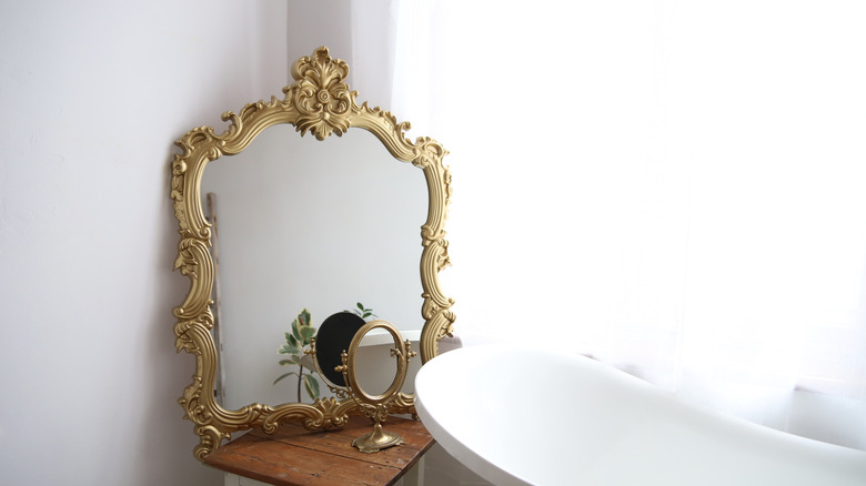 ornate gold mirror