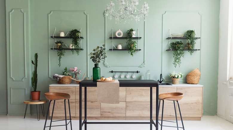 antique jade color in kitchen