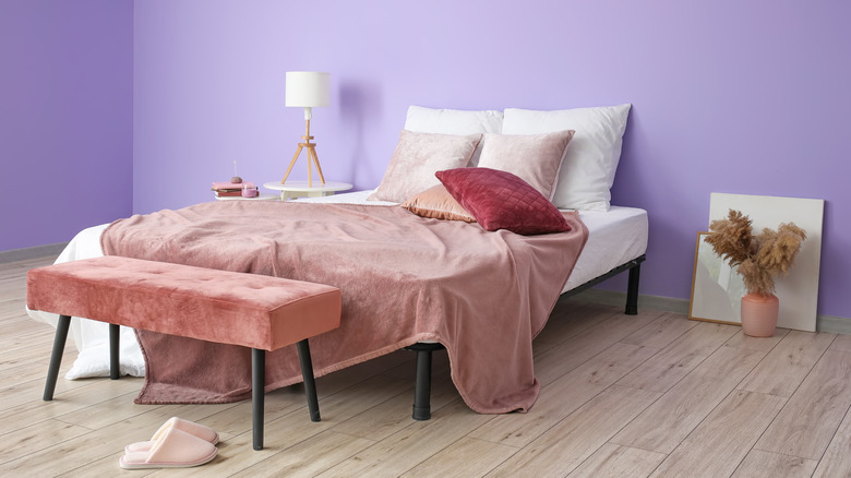 a lavender bedroom
