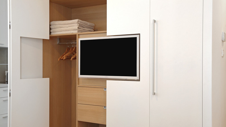 TV in a wardrobe