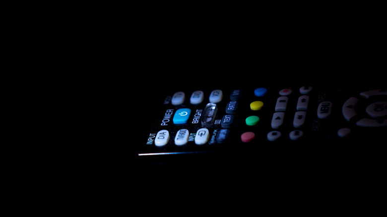 Tv remote glowing in the dark