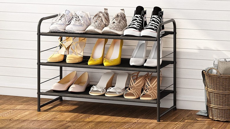 3-Tier stackable shoe rack