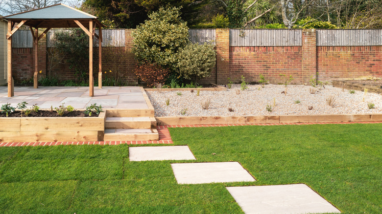 stepping stones leading to gazebo