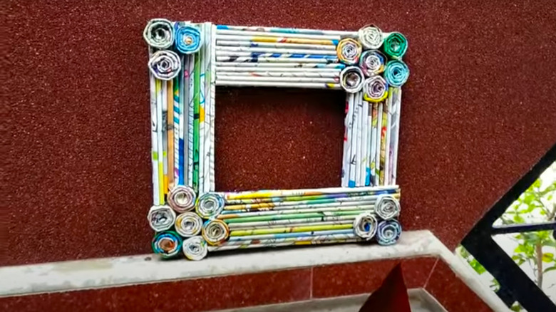 magazine paper covered frame