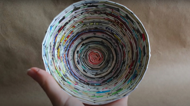 magazine paper bowl