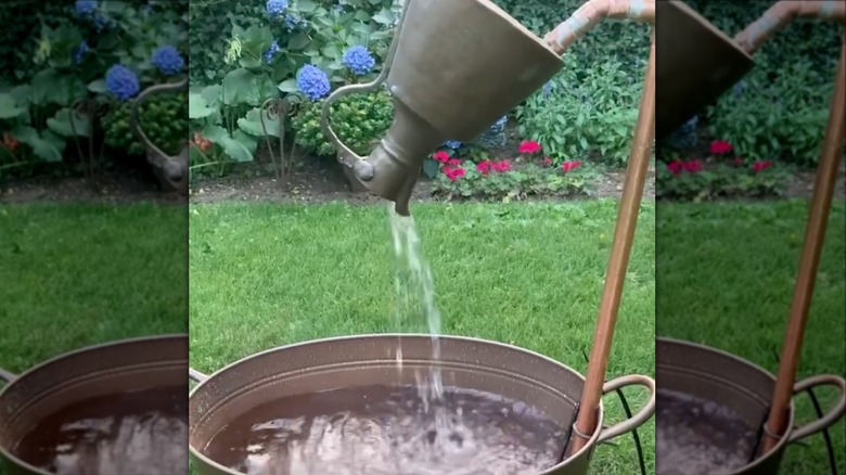 pitcher and bucket water fountain