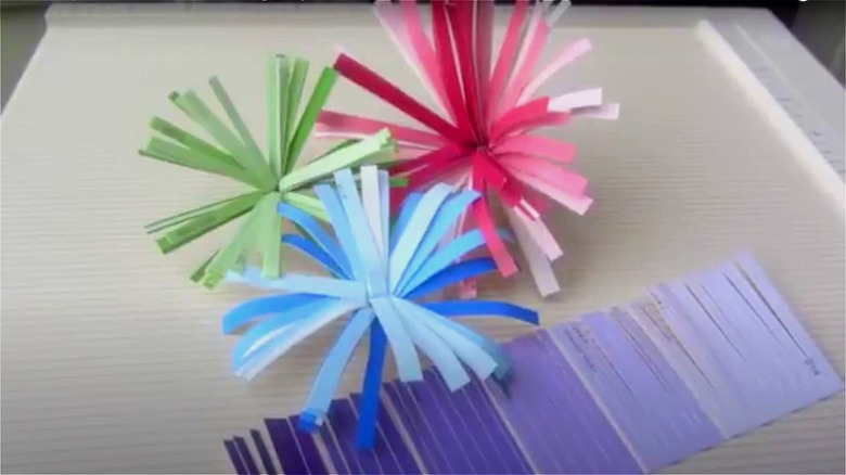 paper paint chip flowers