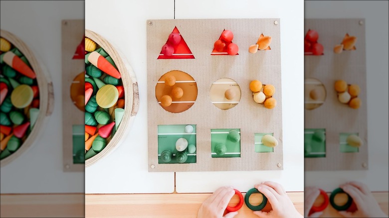 DIY cardboard sorting board