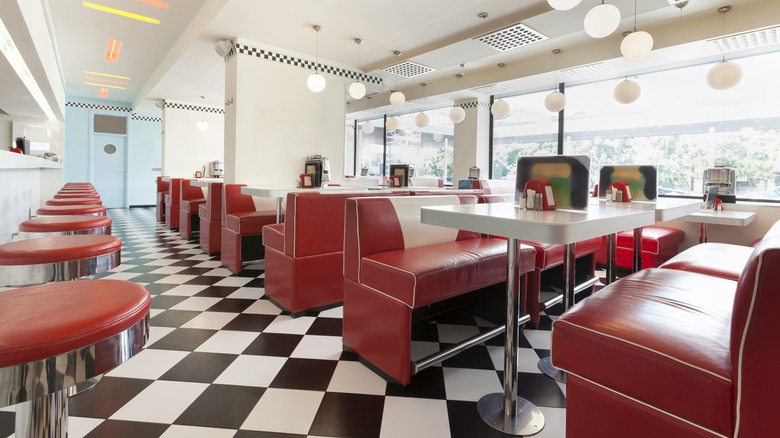 Red retro diner