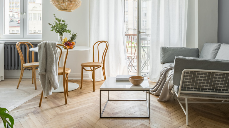 Scandinavian living and dining room