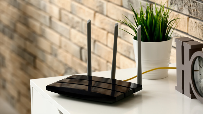 wi-fi router on table