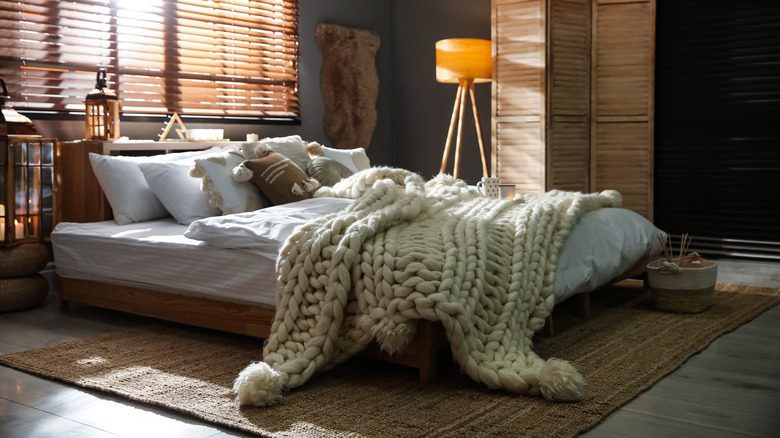 Large knit blanket