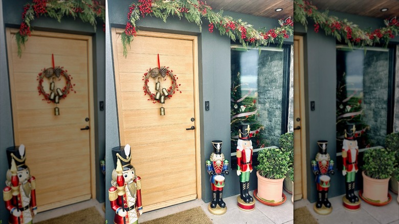 Nutcrackers and garland decor