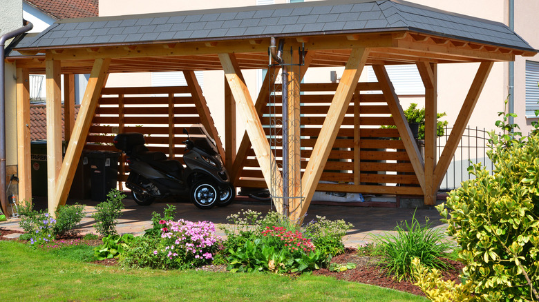 wood carport