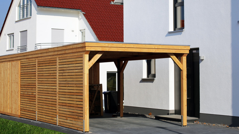 wooden carport 