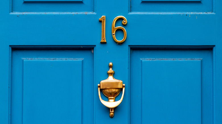 Gold house numbers