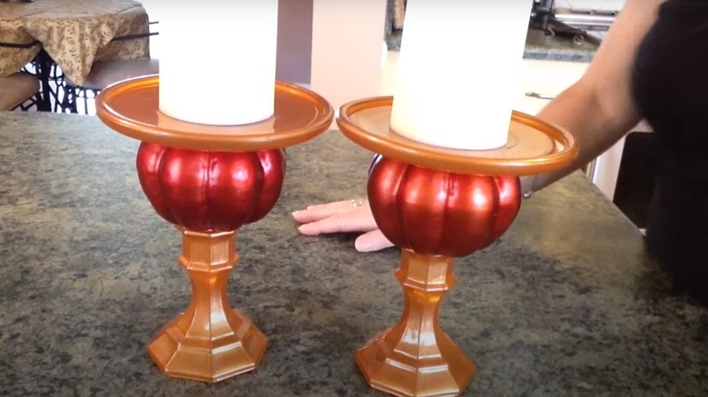 pumpkin candlesticks