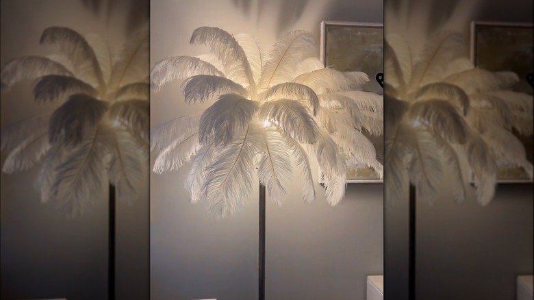 ostrich feather lamp