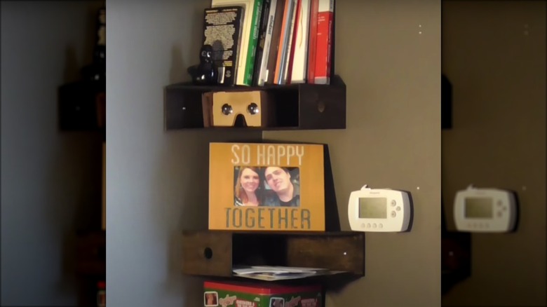 Magazine holder floating shelf