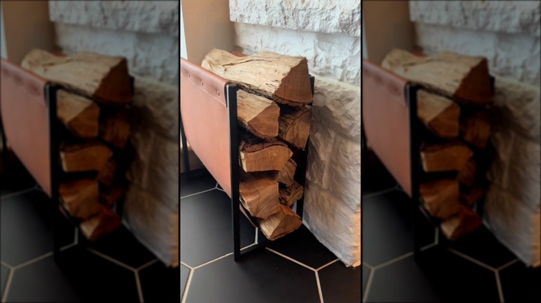 Magazine holder firewood rack