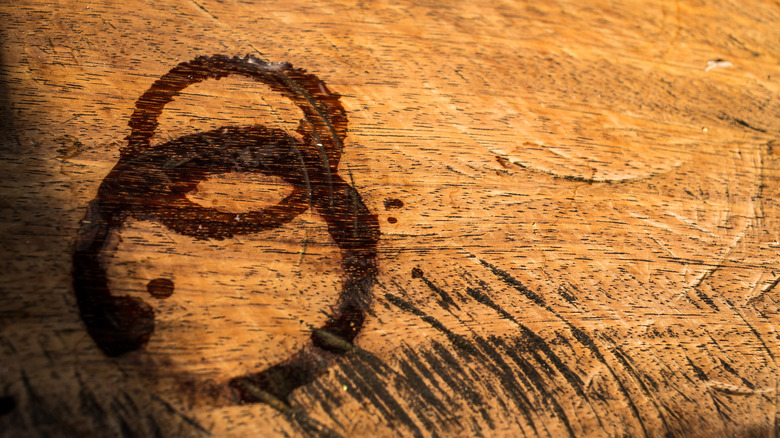 water rings on a table