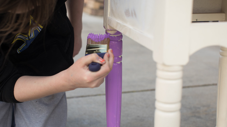 Painting outdoor furniture