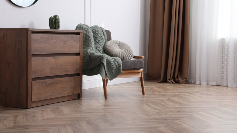 Living room with hardwood floor