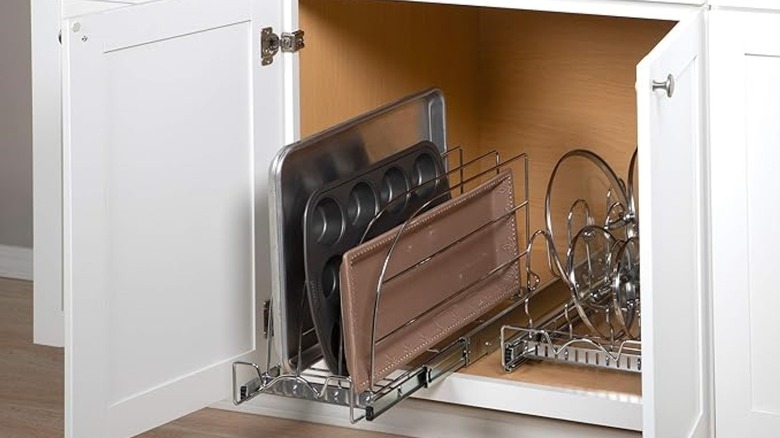 Holdn' Storage Pull-Out Organizer for Sheets and Trays