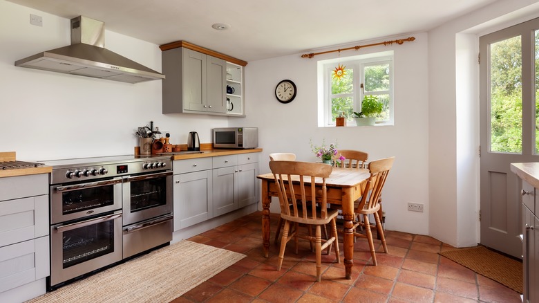 Small dining table in kitchen