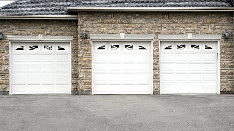 White garage doors