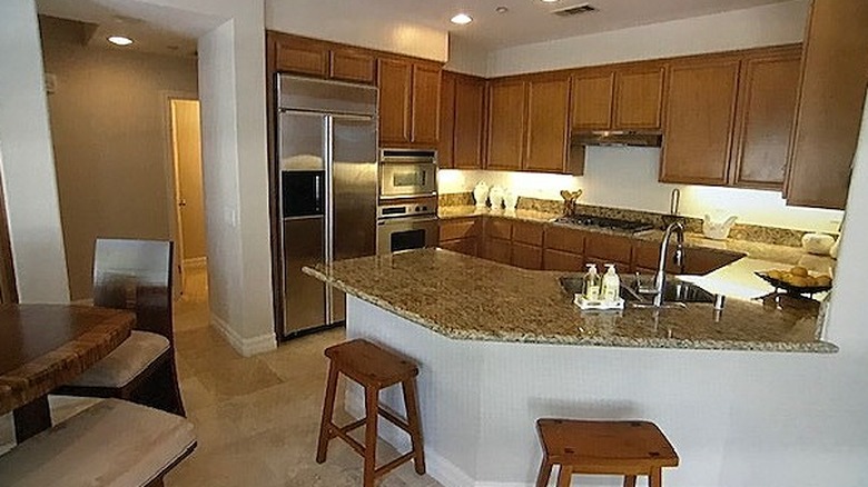 Updated granite kitchen countertops