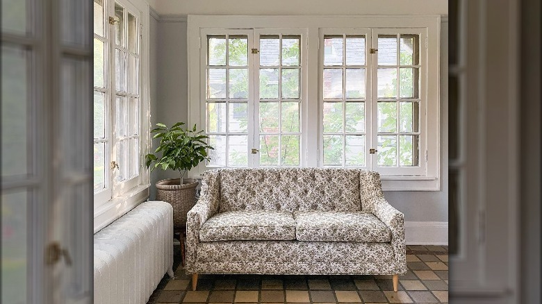 Sunroom floral couch