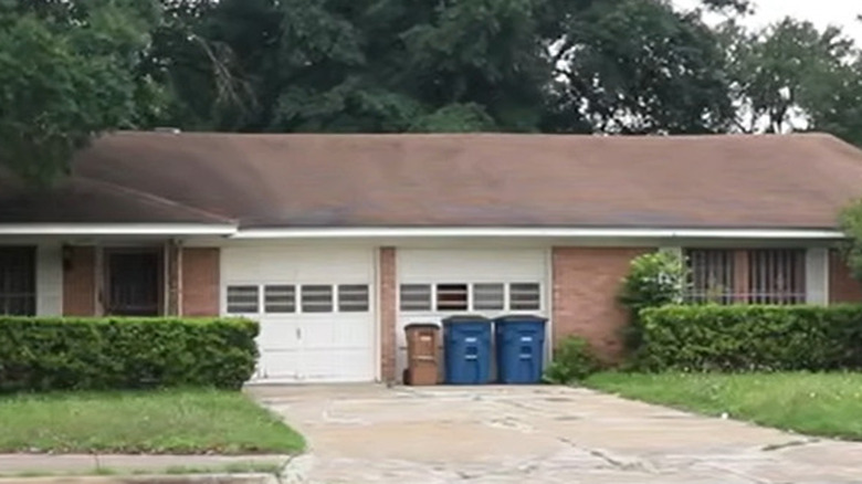 garage door with horizontal windows