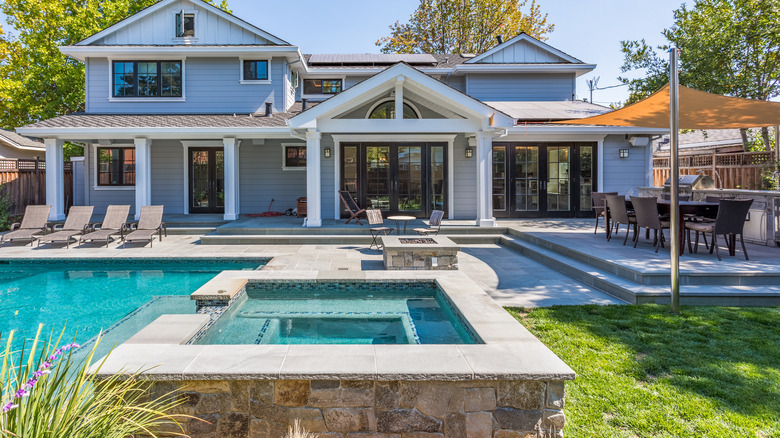 Backyard space with pool