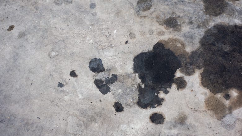 oil stains on concrete