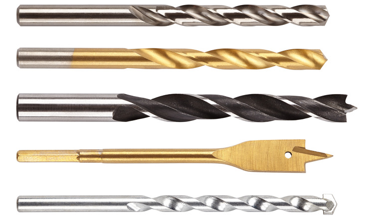 Various drill bits